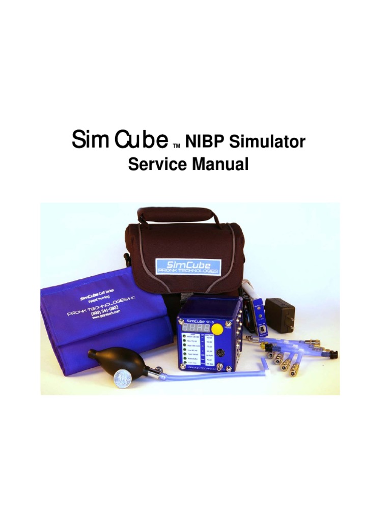 Pronk SimCube NIBP Simulator Service Manual PDF Heart Rate