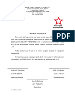 Carta de Residencia