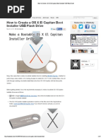 How To Create A OS X El Capitan Boot Installer USB Flash Drive