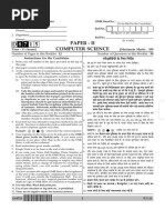 D 8715 Paper II Computer Science