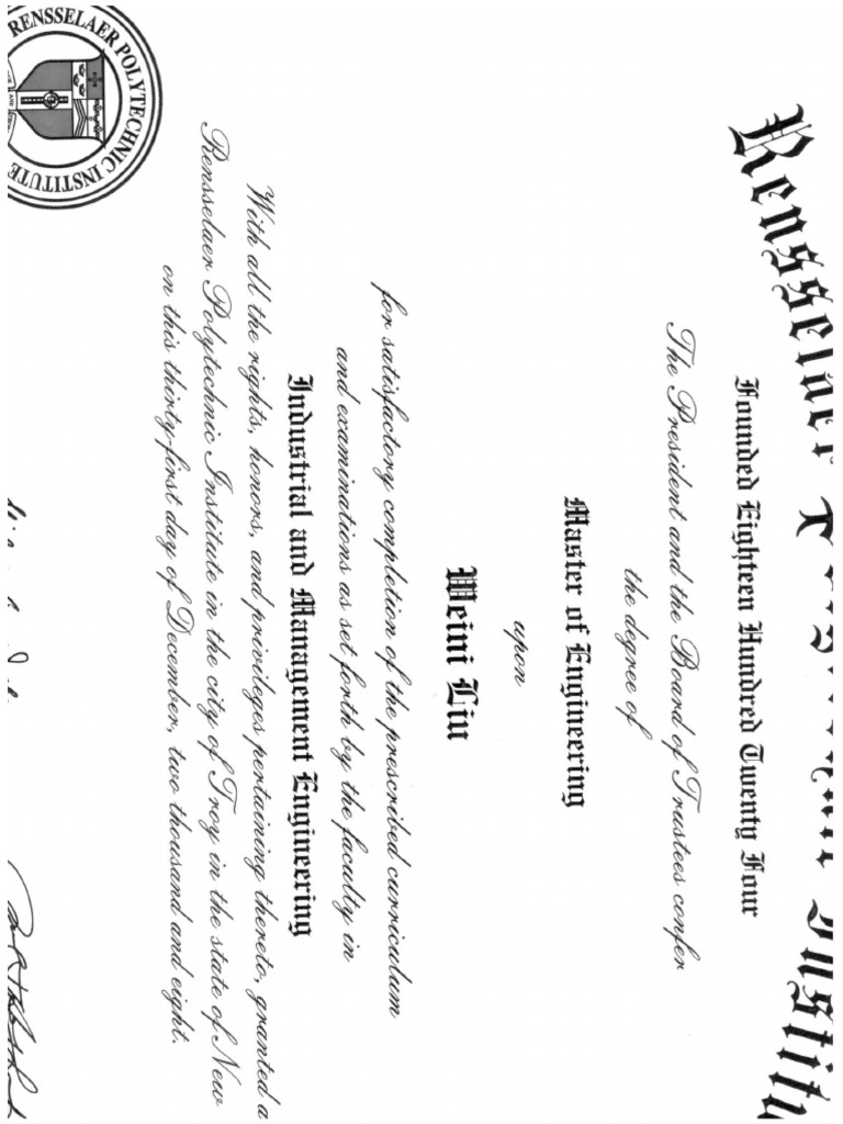 Diploma Master RPI PDF