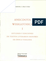 Diaz y Diaz Anecdota Wisigothica INC