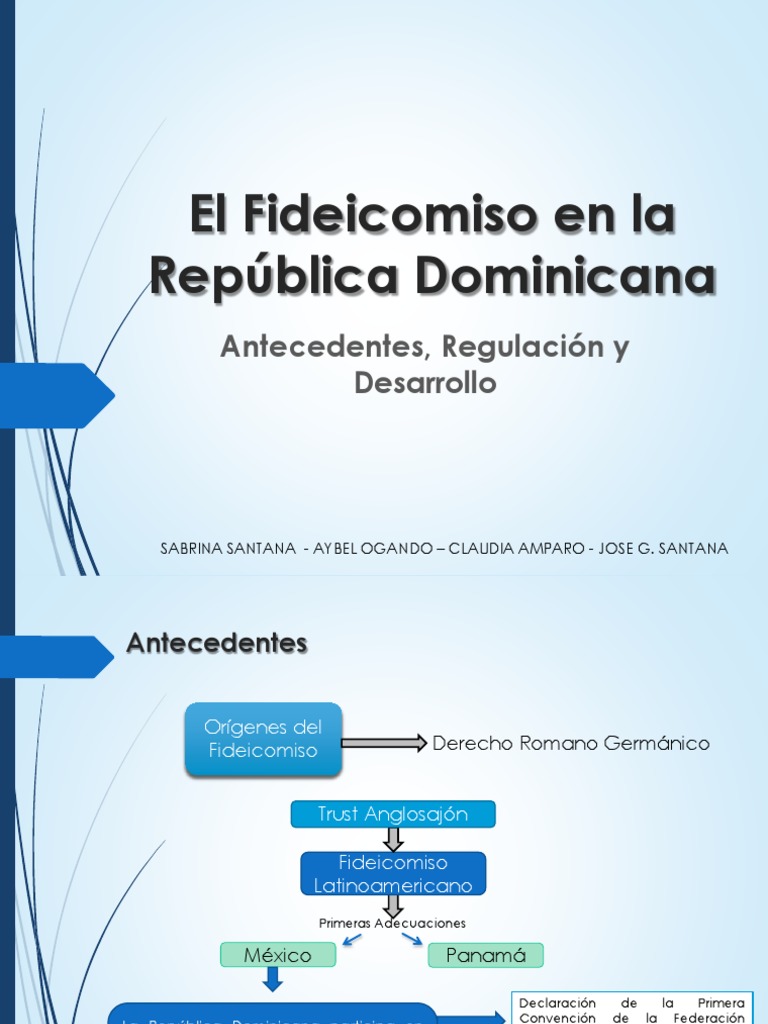 Fideicomiso en República Dominicana: Marco Legal | PDF | Ley de ...