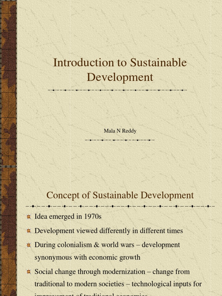 Overview of Sustainable Development Concepts | PDF | Sustainability ...