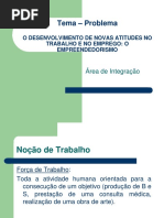 6.2 O Desenvolvimento de Novas Atitudes No Trabalho e No Emprego - o Empreendedorismo