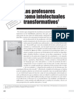 Los Profesores Como Intelectuales Transformativos