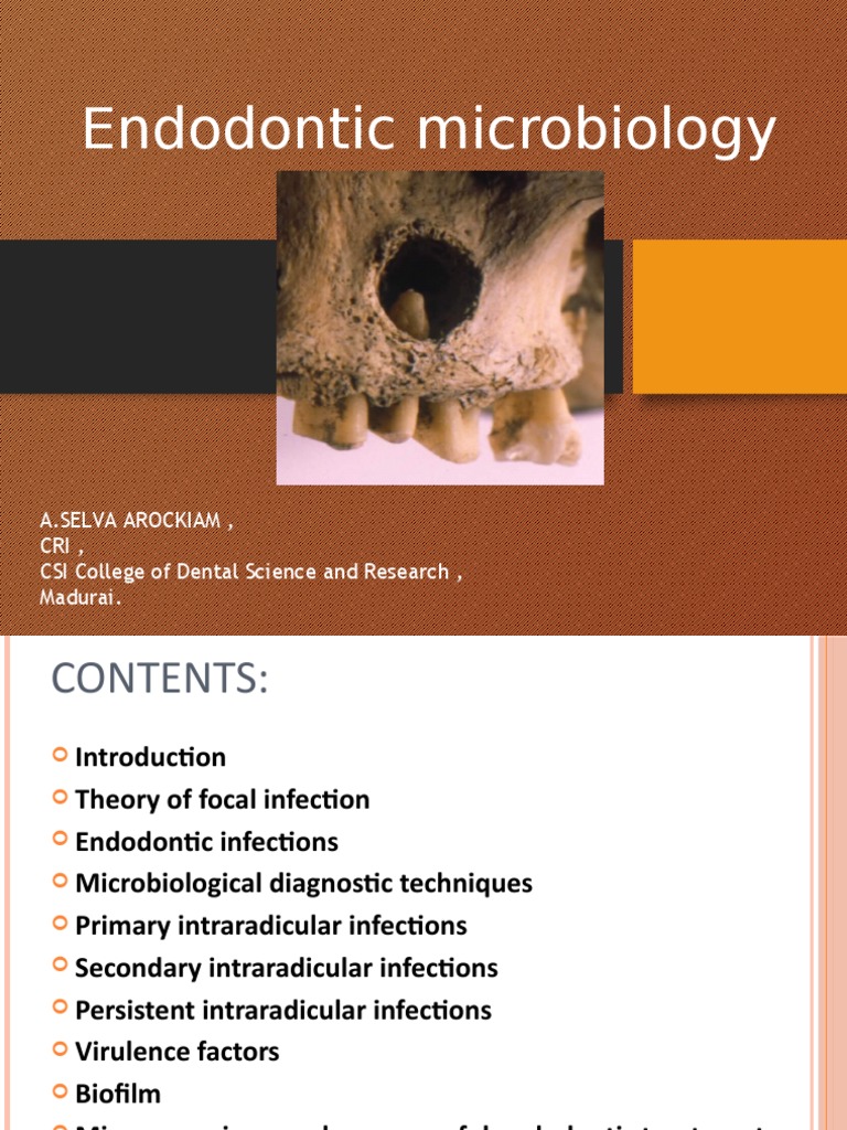 Endodontic Microbiology and Infections | PDF | Growth Medium | Infection