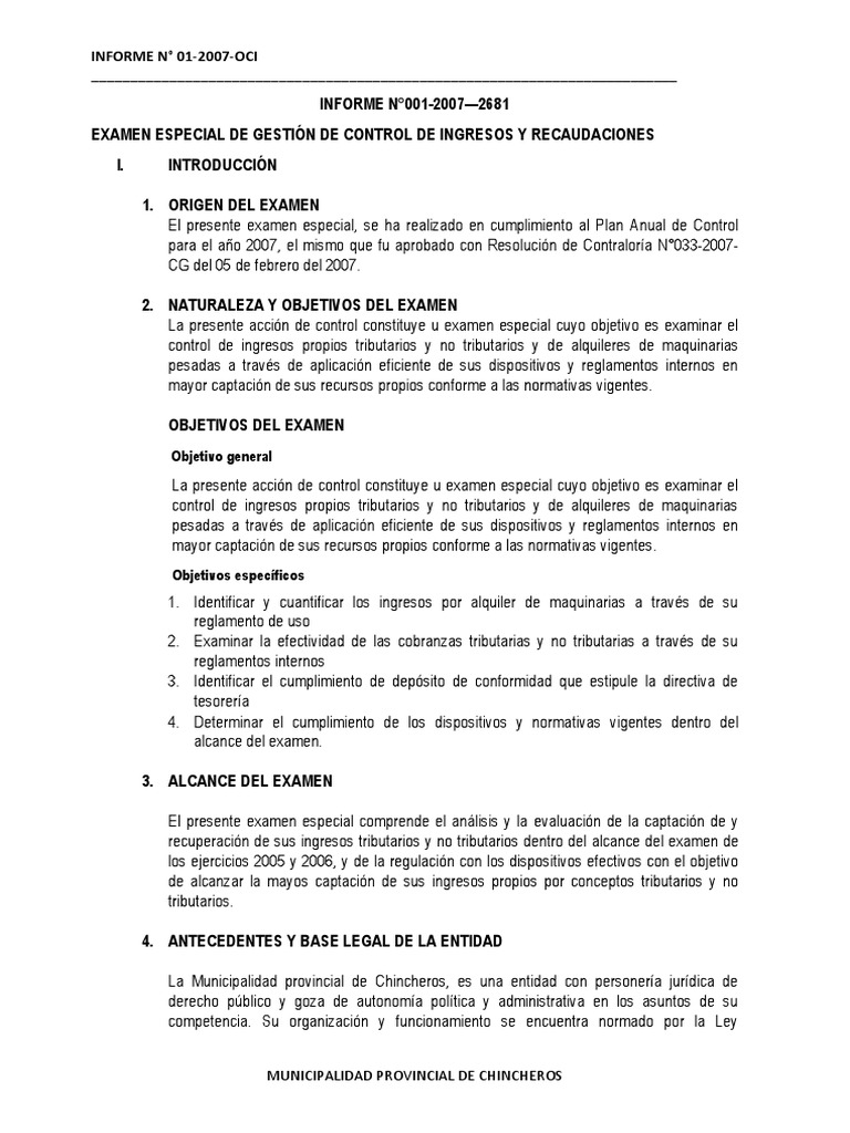 Informe De Auditoria Regulación Impuestos