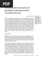 A Atualidade Do Conceito de Gerações e Envelhecimento MOTTA 2010
