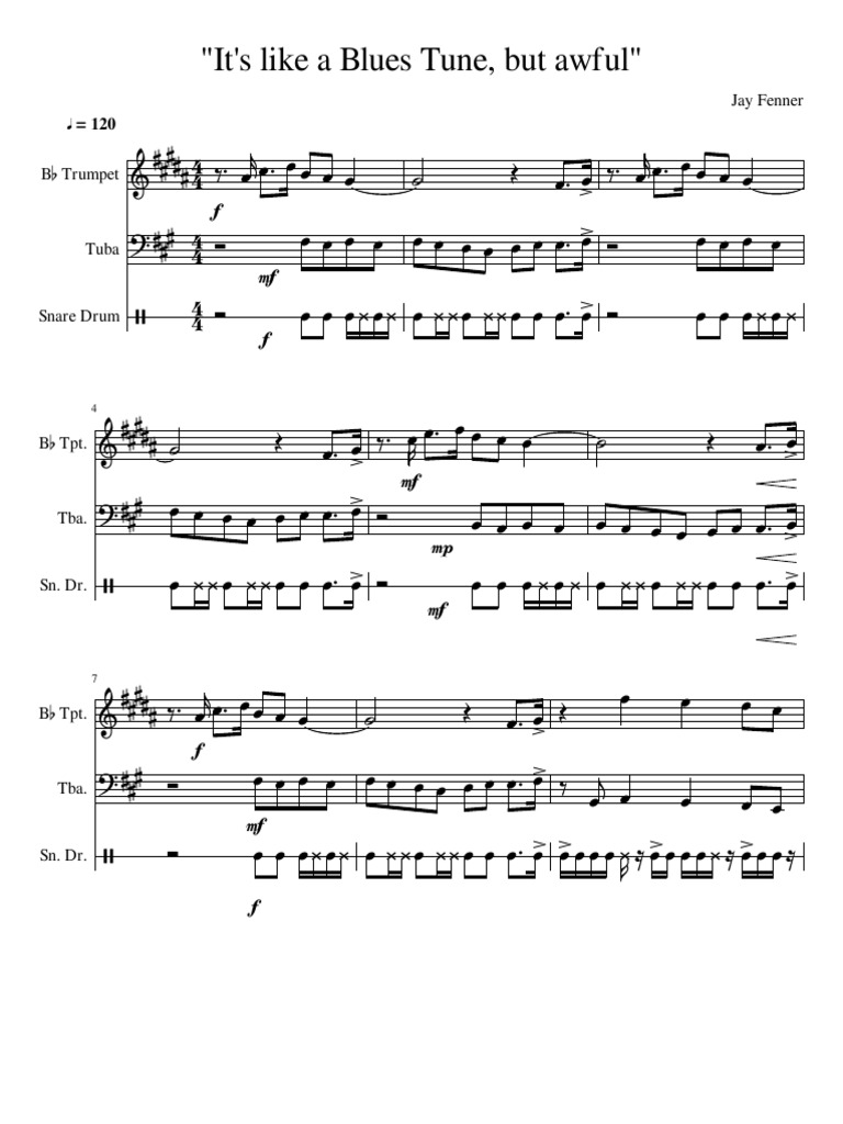 Blues Tune Composition Guide | PDF | Music Theory | Elements Of Music