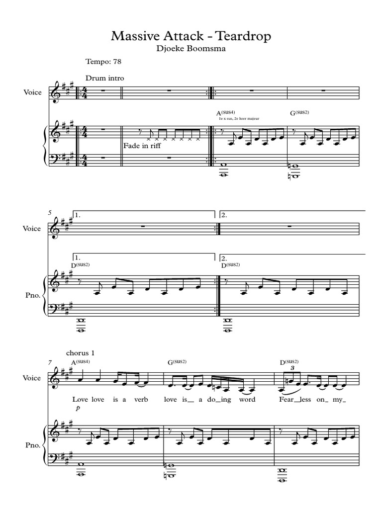 Massive Attack - Teardrop | PDF | Formes musicales | Éléments de la musique