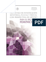 Protocolo de Investigación Ministerial, Pericial y Policial Con Perspectiva de Género Para El Delito de Feminicidio