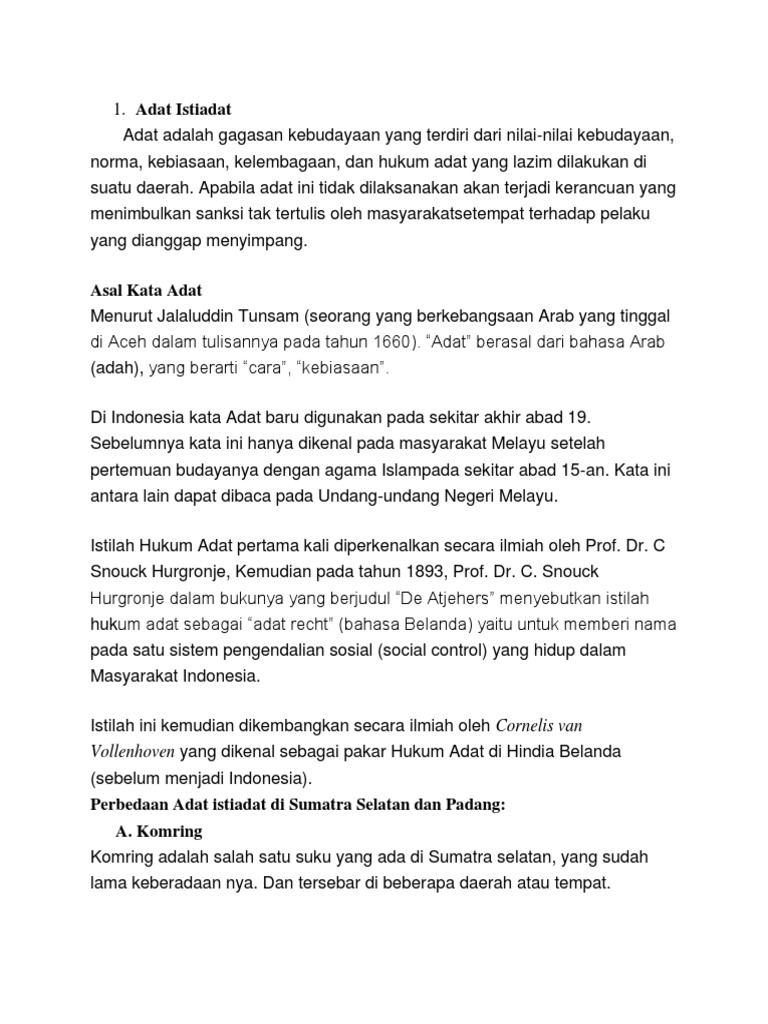 Adat Istiadat Pdf