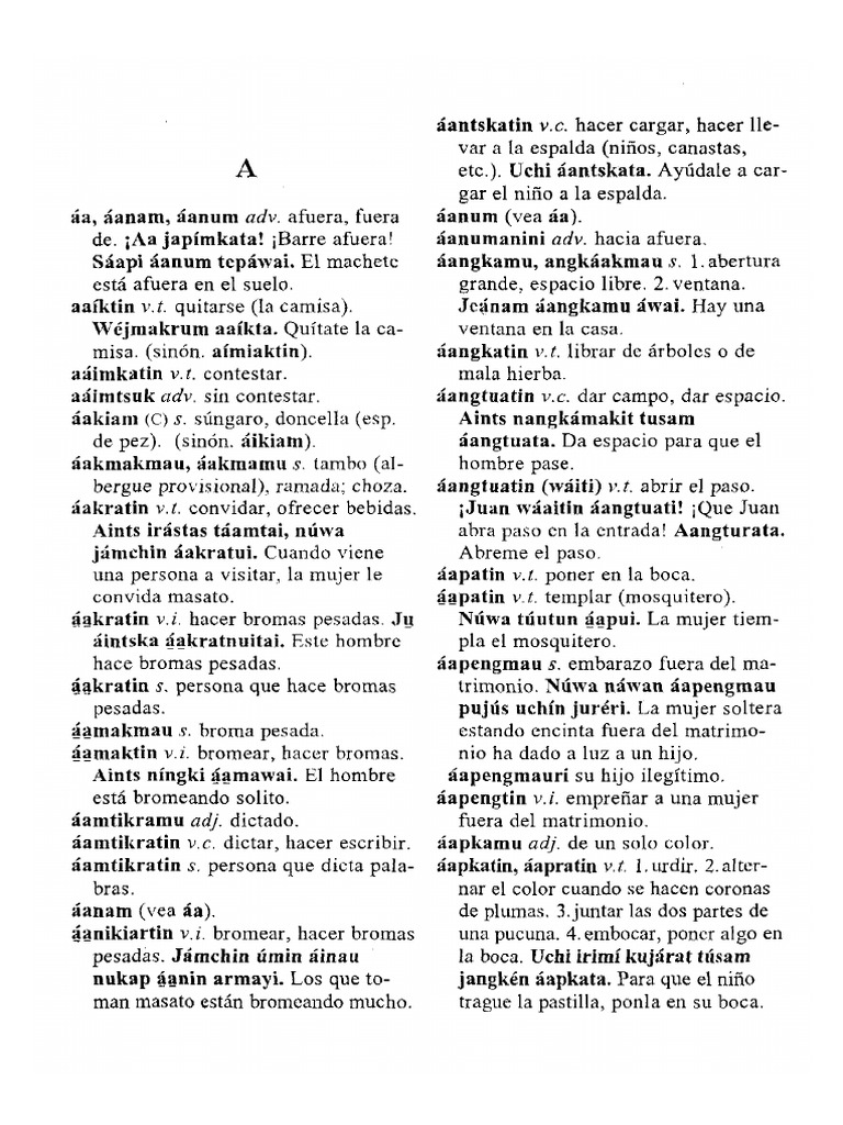 Diccionario Achuar.pdf | Naturaleza