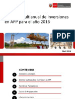 Informe Multianual Inversiones APP