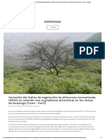 Variación Del Índice de Vegetación de Diferencia Normalizada (NDVI) en Relación Con La Gradiente Altitudinal en Las Lomas de Atocongo (Lima – Perú) – Onerniana