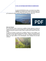 Origen Geológico de Los Sistemas Montañosos Dominicanos