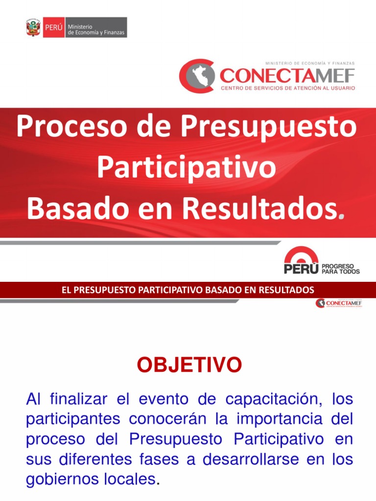 Proceso de Presupuesto Participativo en Perú | PDF | Presupuesto | Alcalde