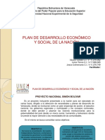 Plan de Desarrollo Economico y Social de La Nacion