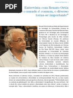 Entrevista Renato Ortiz