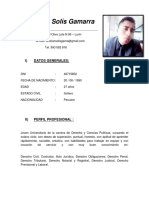 CV Cristian Solis Gamarra. Actualizado