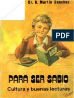 PARA SER SABIO Cultura y Buenas Lecturas Benjamin Martin Sanchez PDF