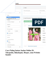 Cara Paling Instan Jualan Online Di Tokopedia, Bukalapak, Shopee, Atau Website Sendiri