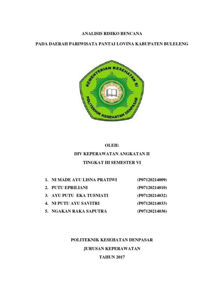 ANALISIS RISIKO BENCANA