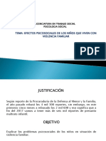 Efectos Psicosociales de Los Niños Que Viven Con Violencia Familiar