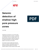 Seismic Detection of Shallow High Pore Pressure Zones - Offshore