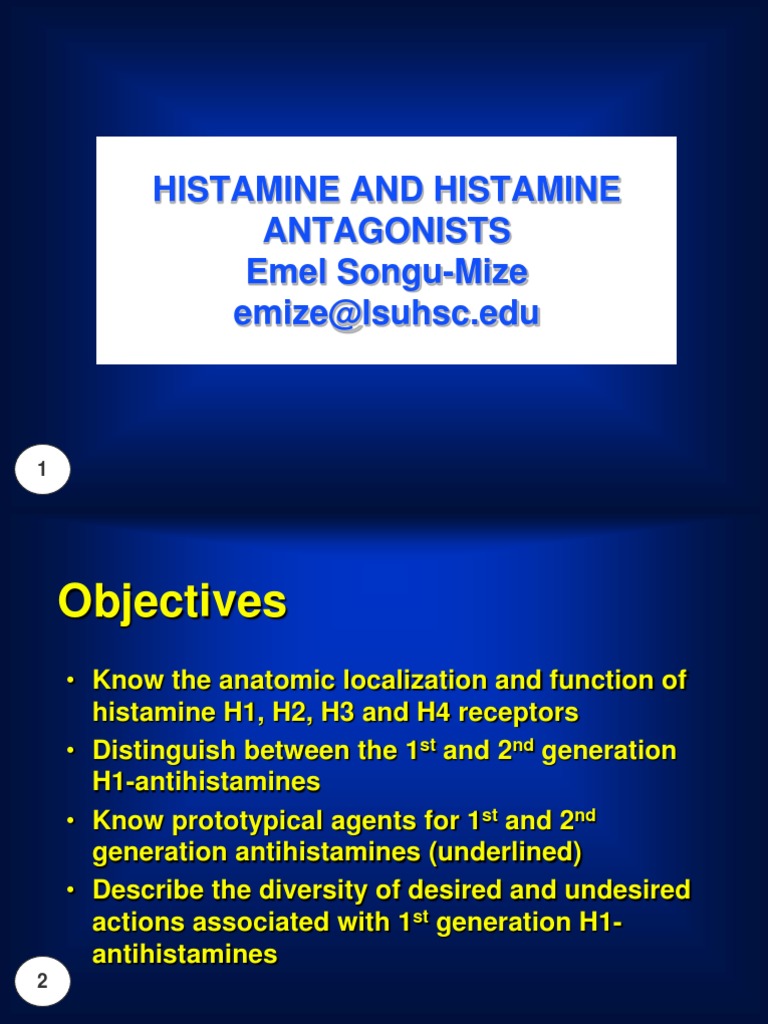Antihistamine Vasodilation Heart