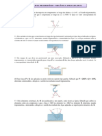 Lista de exercícios de mecânica aplicada com decomposição de forças