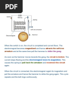 Electric Bell: Magnetised Attracts The Soft-Iron Armature