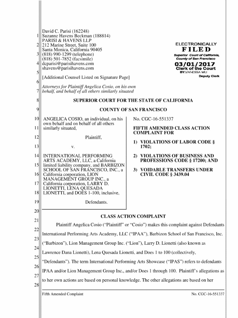Class Action Complaint Against IPAS | PDF | Class Action | Lawsuit