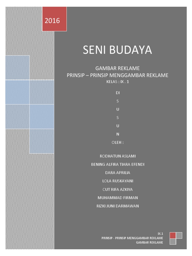 Prinsip Menggambar Reklame | PDF