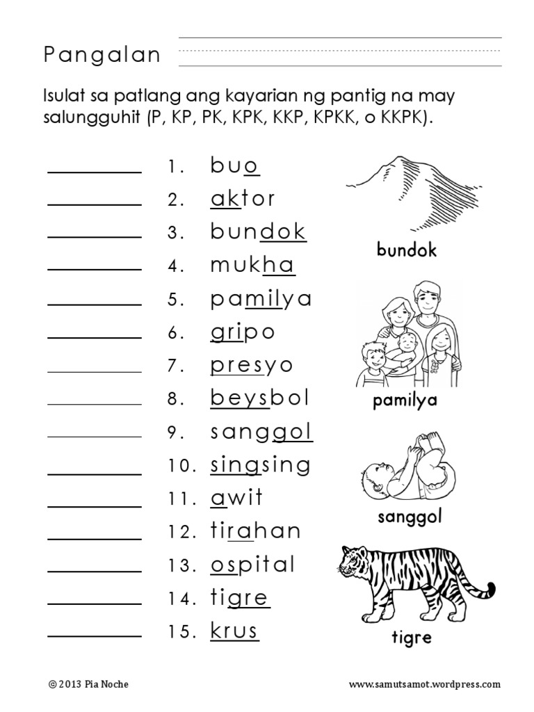 kayarian ng pantig 1