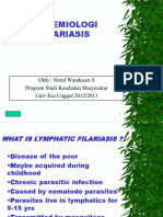 Epidemiologi Filariasis: Oleh: Nurul Wandasari S Program Studi Kesehatan Masyarakat Univ Esa Unggul 2012/2013