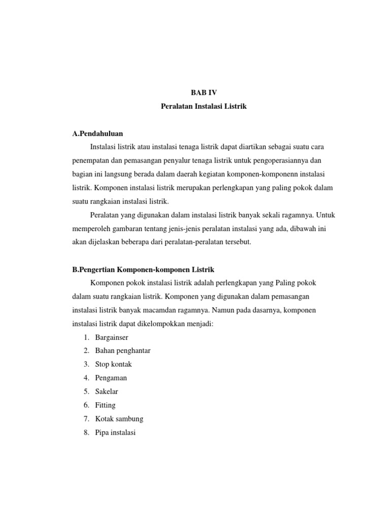 Stop Kontak Dalam Instalasi Listrik Merupakan Tempat Untuk