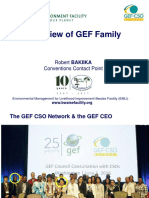 Overview of GEF Family: Robert BAKIIKA Conventions Contact Point