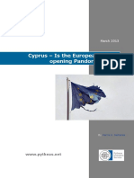 Cyprus – is the European Union Opening Pandora's Box?