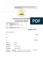 Date Signature: in The High Court of South Africa Gauteng Division, Pretoria