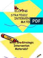 Intervention Materials Developing Strategic