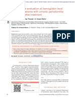 Hemoglobin Levels in Anemic Patients with Chronic Periodontitis