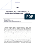 C. Marx (1859)_ Prólogo a La Contribución a La Crítica de La Economía Política