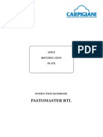 Pastomaster RTL: Apply Identification Plate