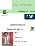System Programming and Computer Control: Module Introduction & Overview