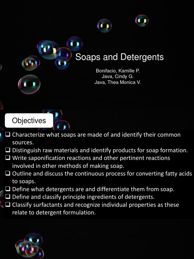3 Soaps and Detergents PDF Soap Sodium Hydroxide