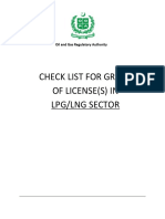 Check List For LPG/LNG License