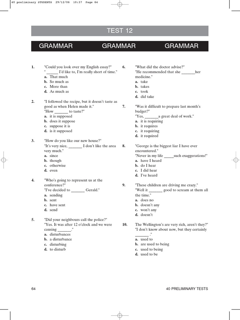 ECCE Practice Success Test 12 PDF | PDF | Laughter | Humour