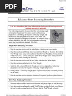 Rbalance Rotor Balancing Procedure